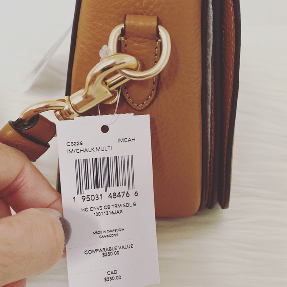 NWT💃Coach Saddle Bag In Colorblock With Horse And Carriage - Picture 10 of 10